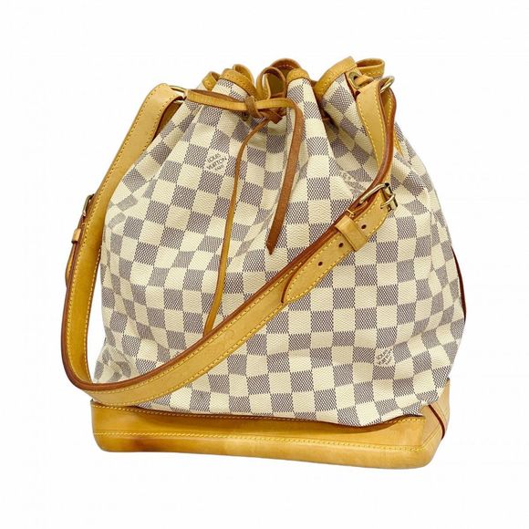 Louis Vuitton Damier Azur Noe Shoulder Bag N42222 White  Women's - Picture 1 of 16